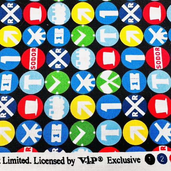 Rare Thomas the Tank Train Railroad Signal Quilt/Sewing Fabric 1.25 yards - Picture 4 of 5